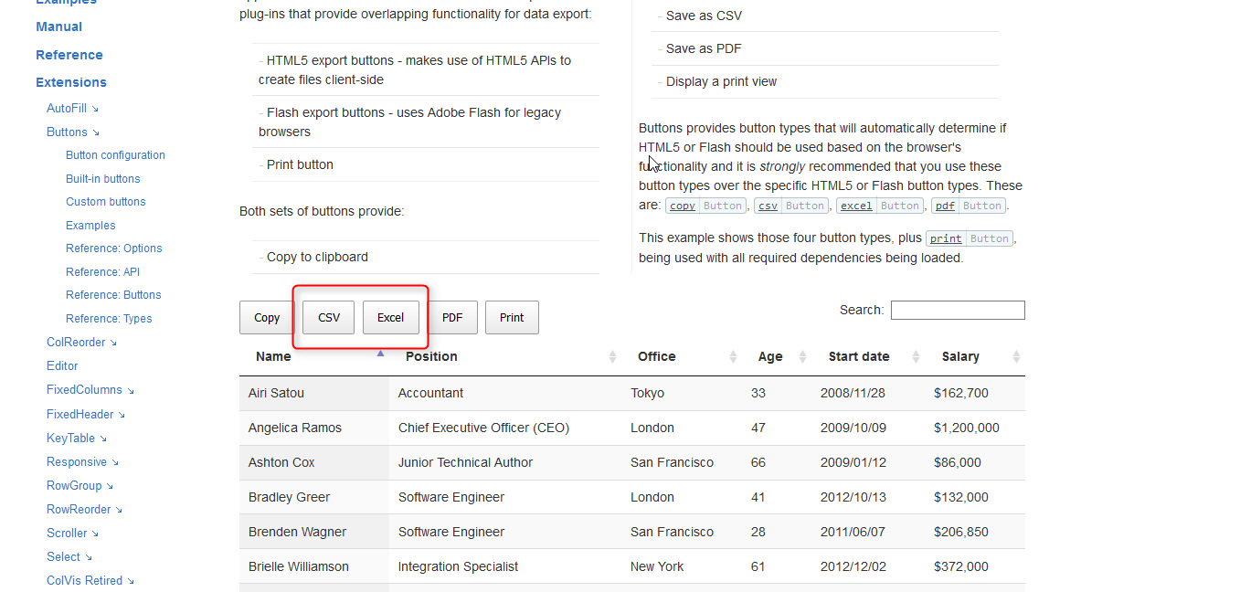 Export To Excel And Csv File Is Not Working — Datatables Forums 4108