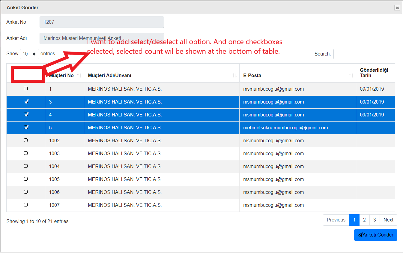 Datatable Get Checkbox Value