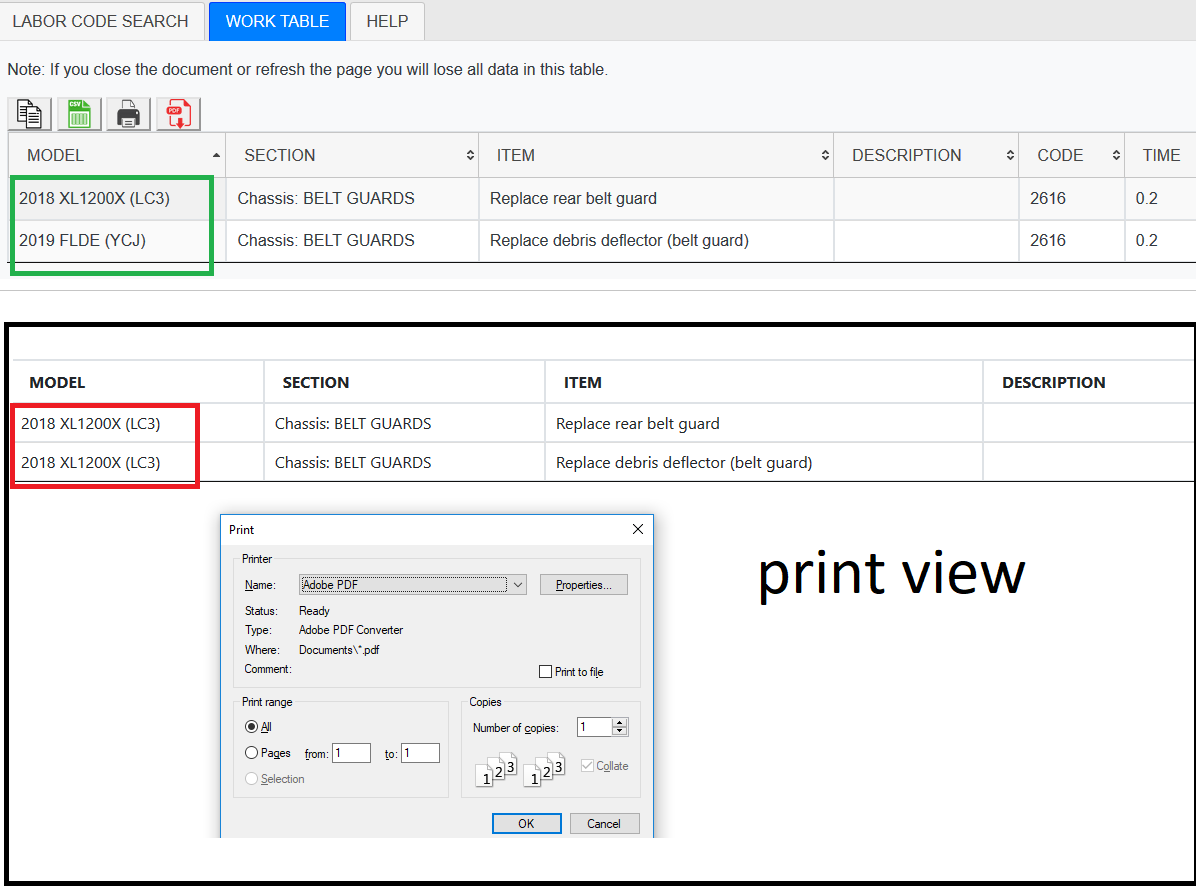 Skiing Deliberate Creep How to print/export table with values exactly as shown in HTML view? —  DataTables forums