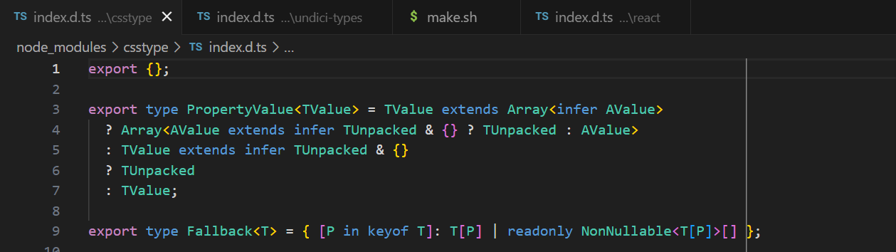 CssTypes exports